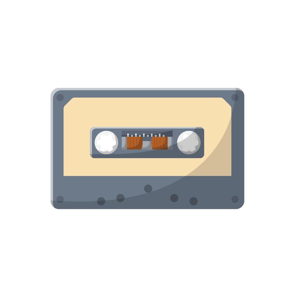 flache illustration der kassette. sauberes Icon-Design-Element auf isoliertem weißem Hintergrund vektor
