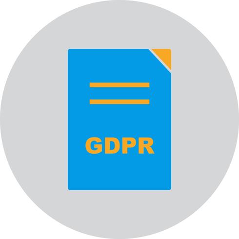 Vektor-GDPR-Dokumentsymbol vektor