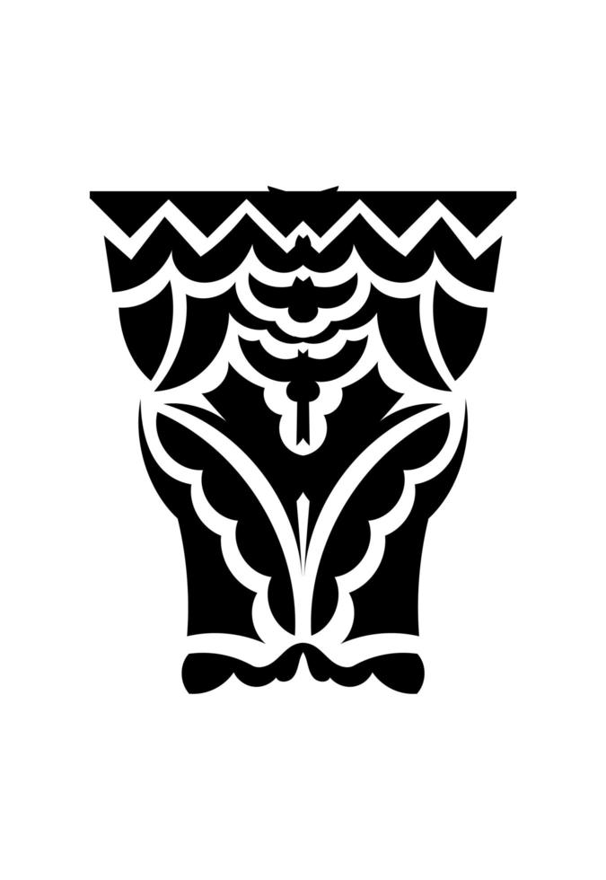 Polynesischer Ornament-Tattoo-Design-Vektor vektor