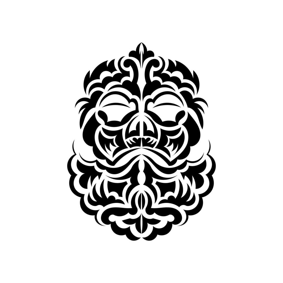 maori mask. skrämmande masker i den lokala prydnaden i polynesien. isolerat. platt stil. vektor illustration.