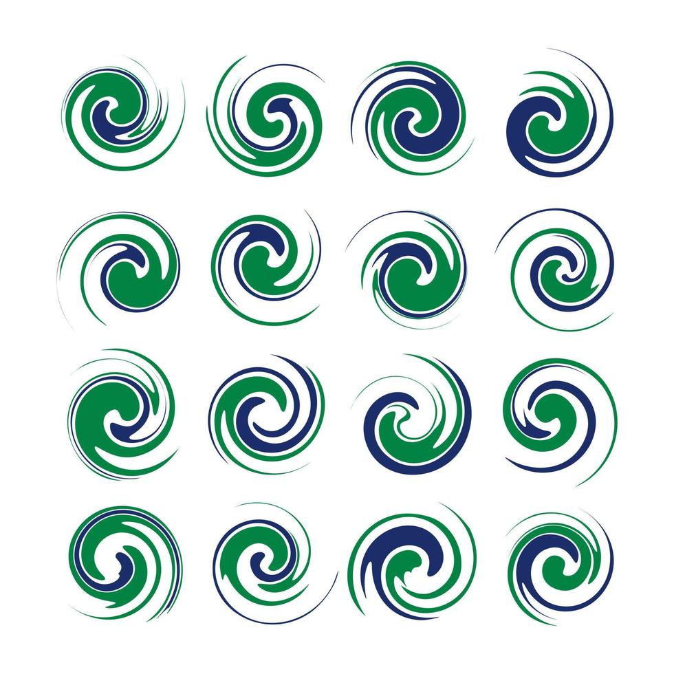 abstrakt grön twister form designelement vektor