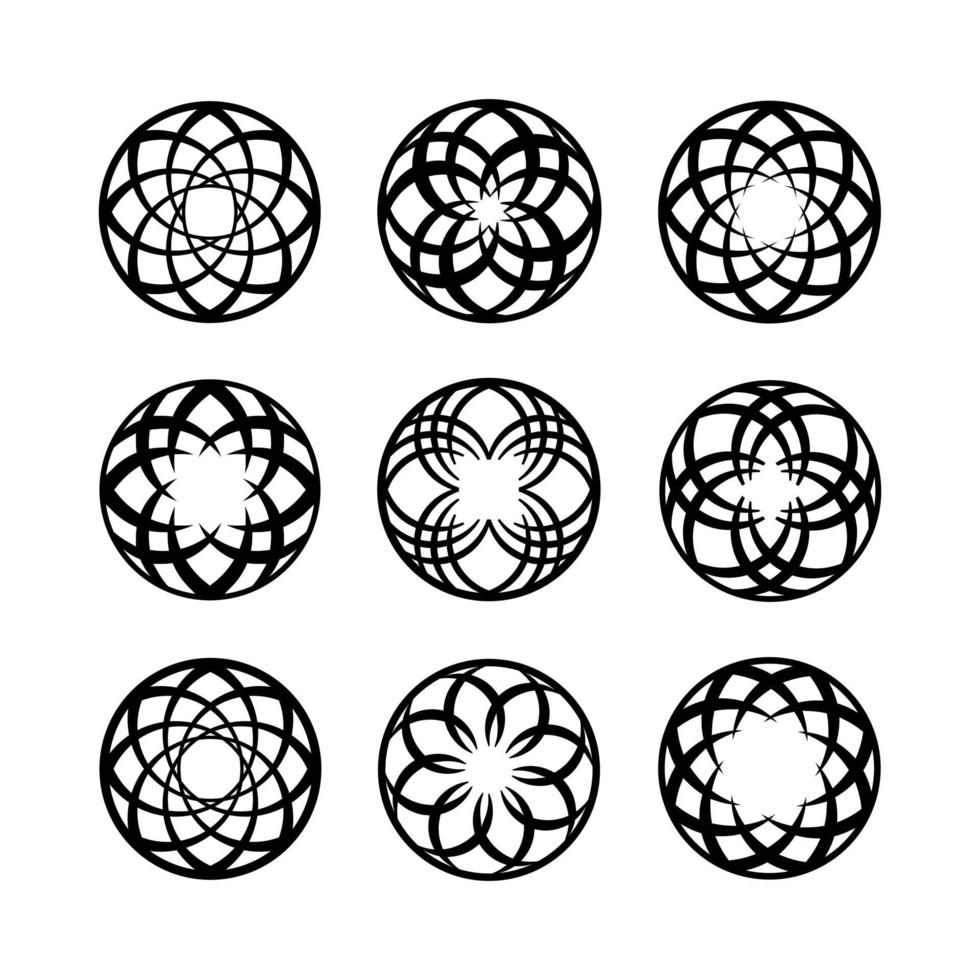 geometrischer runder formvektorsatz vektor