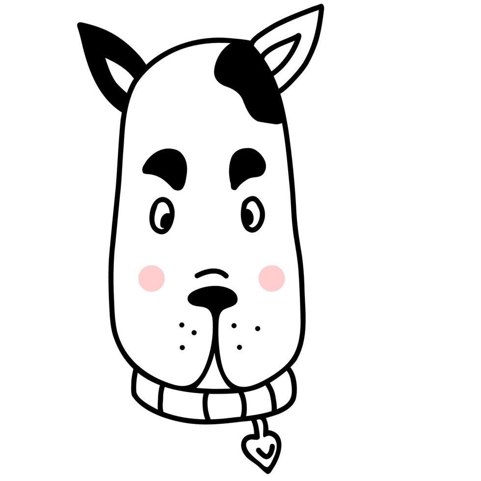munkorgshund. vektor illustration i linjär handritad doodle stil