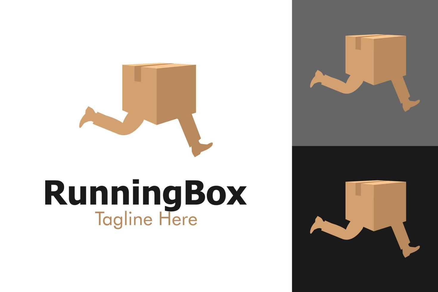 Illustration Vektorgrafik des laufenden Box-Logos. perfekt für Technologieunternehmen zu verwenden vektor