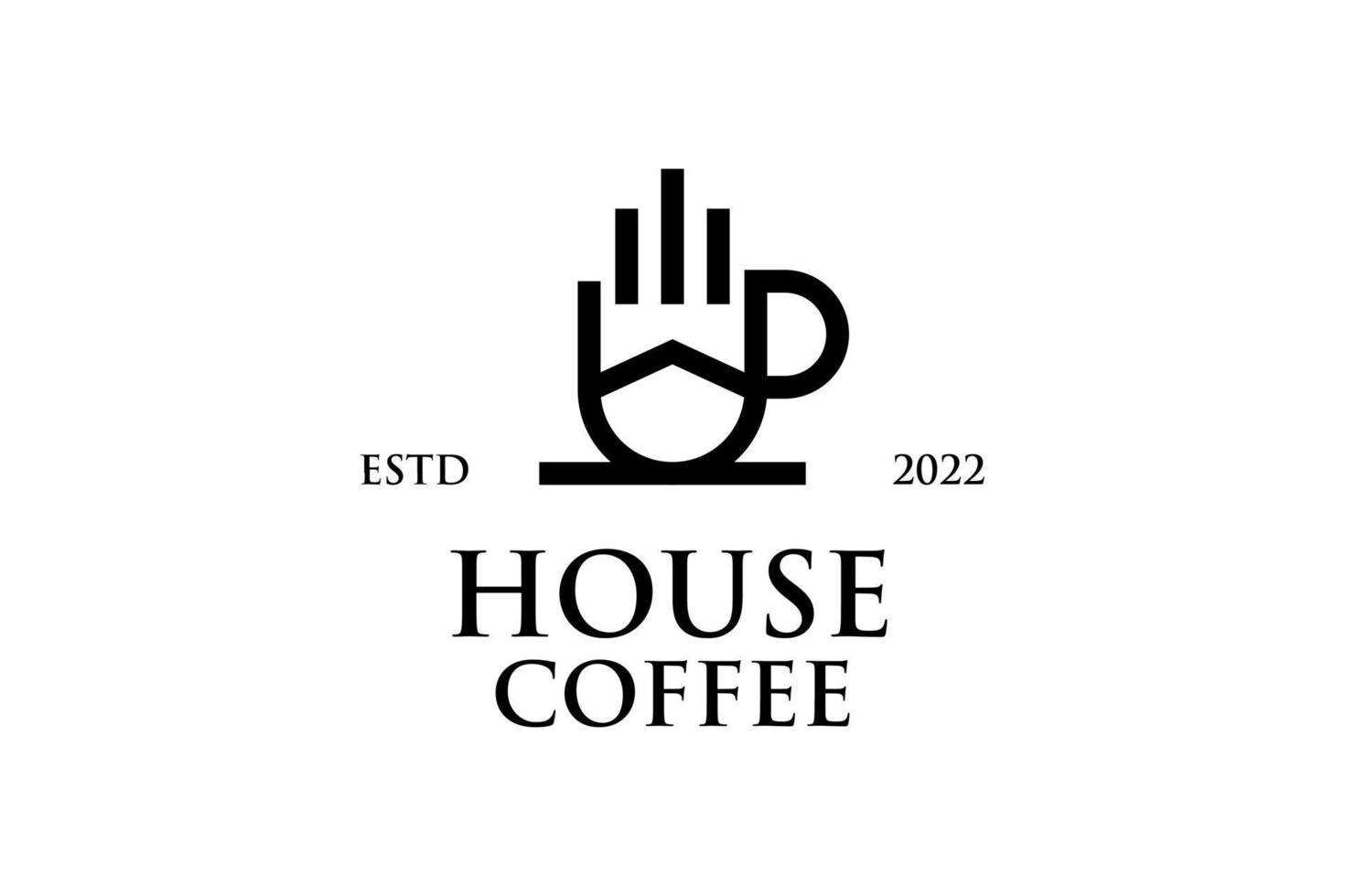 kaffehus logotyp design vektor