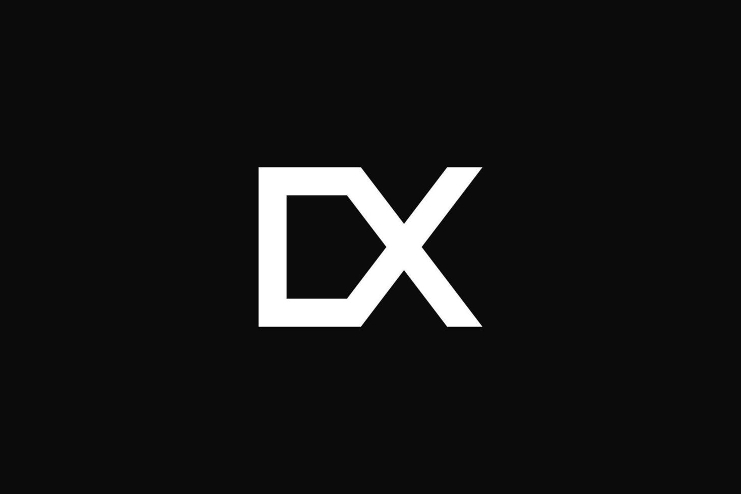 dx-Monogramm-Logo-Designvektor vektor