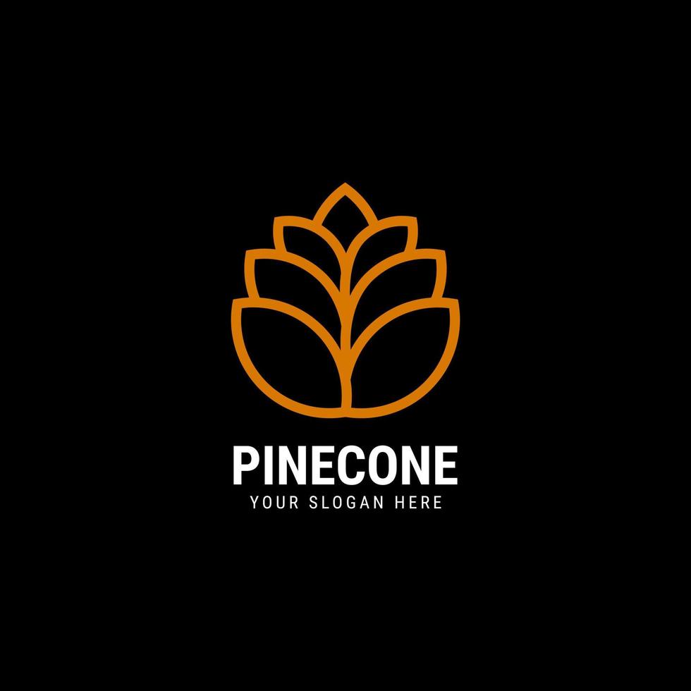 Pine Conifer Cone Logo-Design vektor