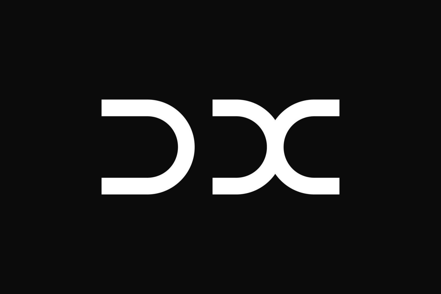 dx-Monogramm-Logo-Designvektor vektor
