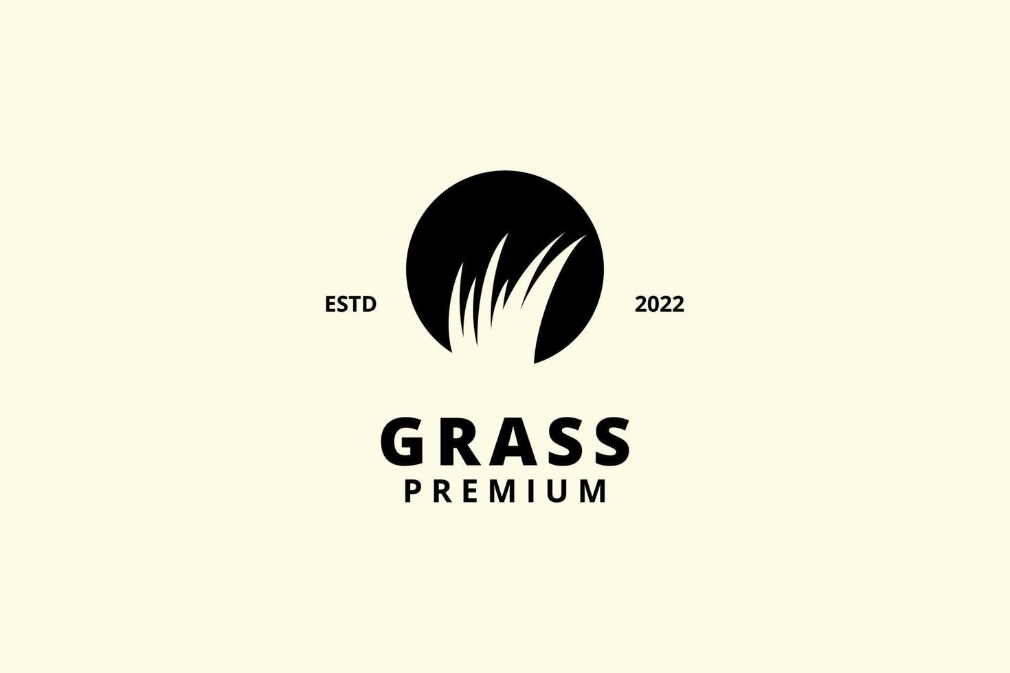 gräs logotyp design vektor