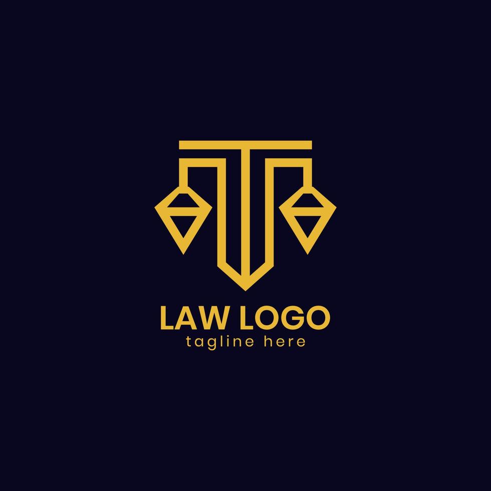 Anwalt Anwaltskanzlei Logo Design Vorlage Vektor