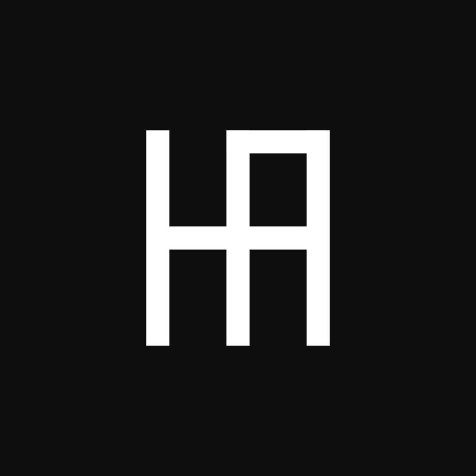 ha-Logo-Design-Vektor vektor