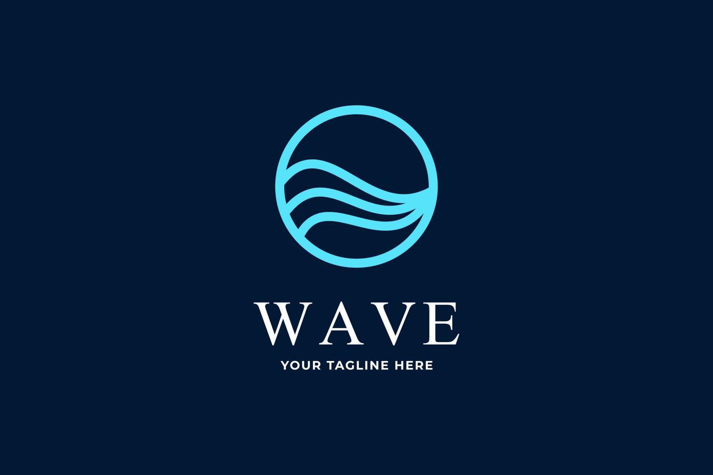 enkel sea wave logotyp design vektor