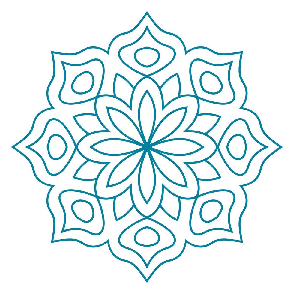 söt färgglad mandala. dekorativa runda doodle blomma isolerad på vit bakgrund. geometrisk dekorativ prydnad i etnisk orientalisk stil. vektor