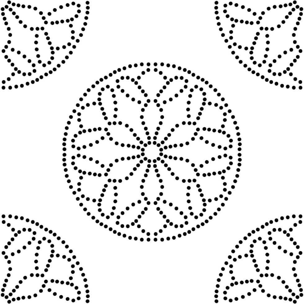 fantasi seamless mönster med dekorativa mandala. abstrakt rund doodle blomma bakgrund. blommig geometrisk cirkel. vektor