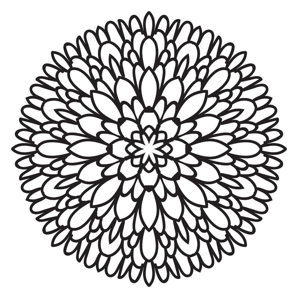 söt mandala. dekorativa runda doodle blomma isolerad på vit bakgrund. geometrisk dekorativ prydnad i etnisk orientalisk stil. vektor