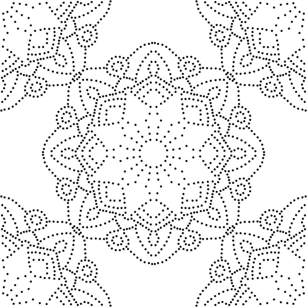 Fantasy Musterdesign mit Ziermandala. abstrakter runder gekritzelblumenhintergrund. floraler geometrischer Kreis. vektor