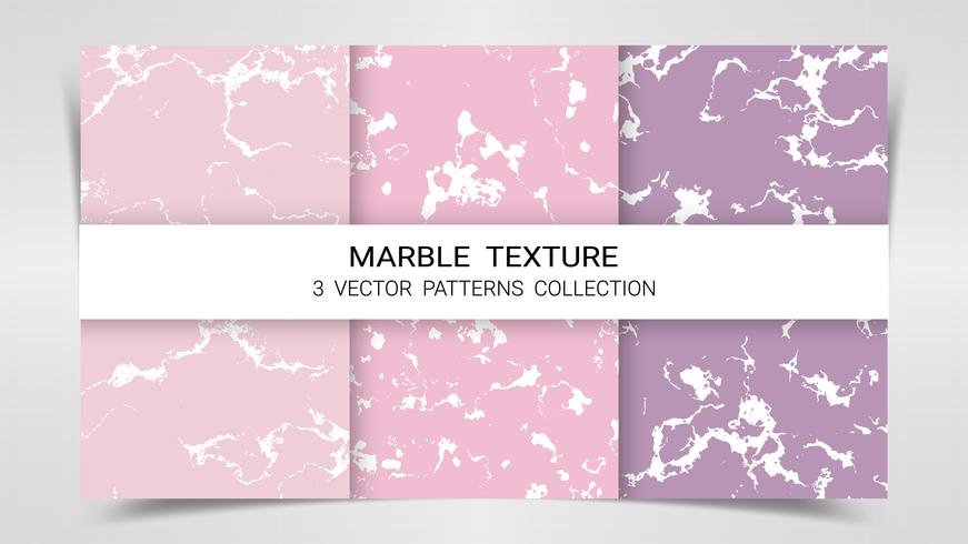 Hintergründe und Texturen von Marmor Premium Set Patterns Collection Template. vektor