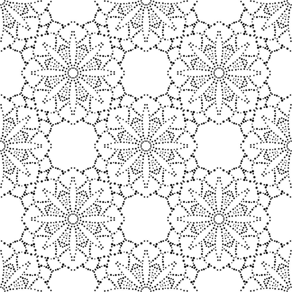 fantasy halvton sömlösa mönster med dekorativa mandala. abstrakt rund prickig doodle blomma bakgrund. blommig geometrisk cirkel. vektor illustration.
