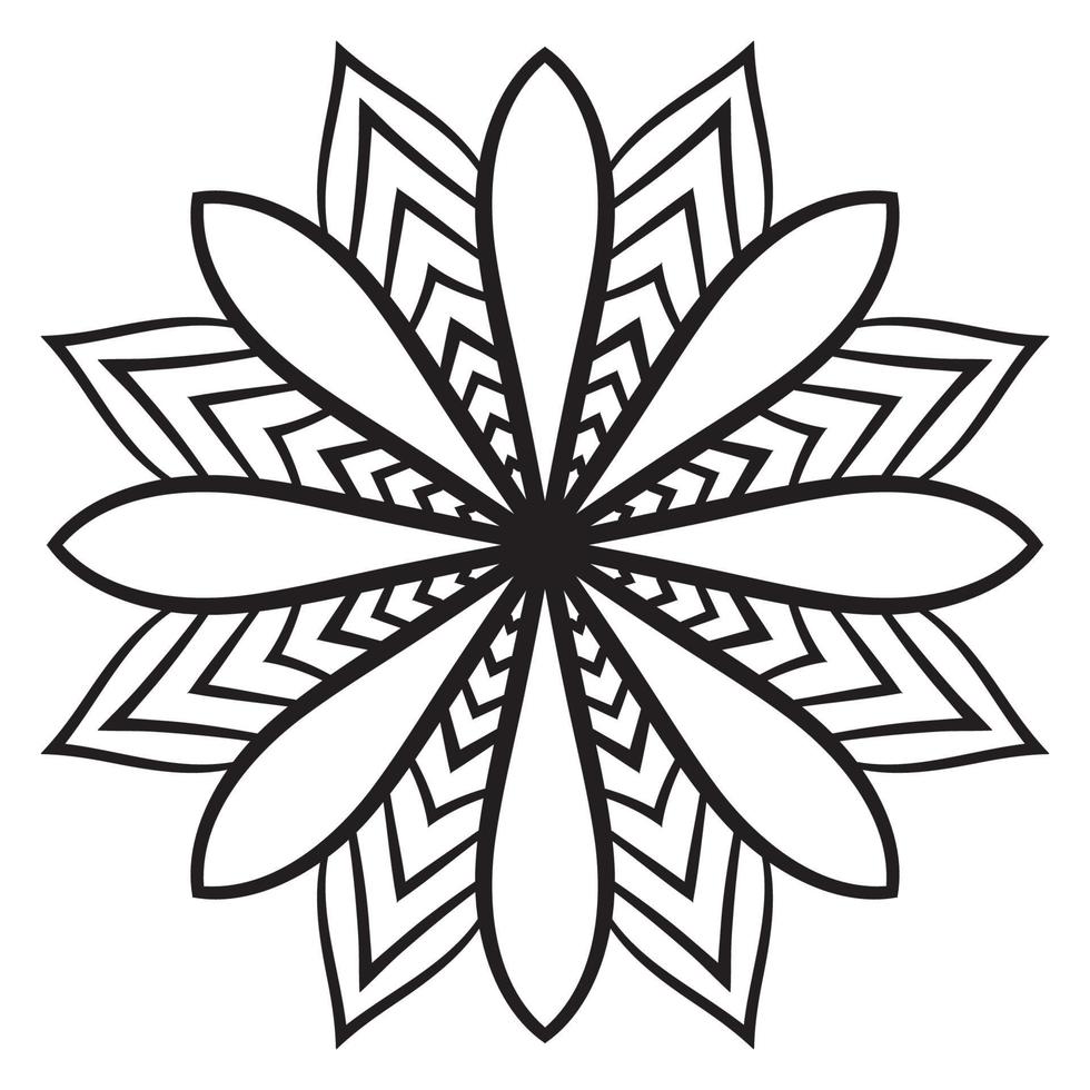 süße Mandalas. dekorative runde Doodle-Blume isoliert auf weißem Hintergrund. geometrische dekorative Ornamente im ethnisch-orientalischen Stil. vektor