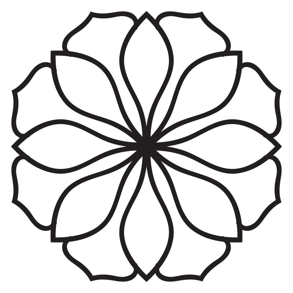 süße Mandalas. dekorative runde Doodle-Blume isoliert auf weißem Hintergrund. geometrische dekorative Ornamente im ethnisch-orientalischen Stil. vektor