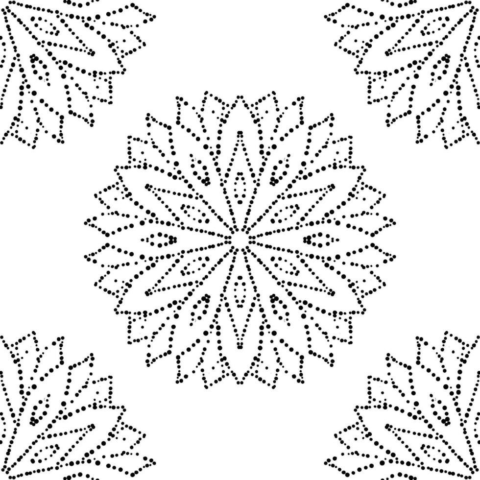 fantasy halvton sömlösa mönster med dekorativa mandala. abstrakt rund prickig doodle blomma bakgrund. blommig geometrisk cirkel. vektor illustration.