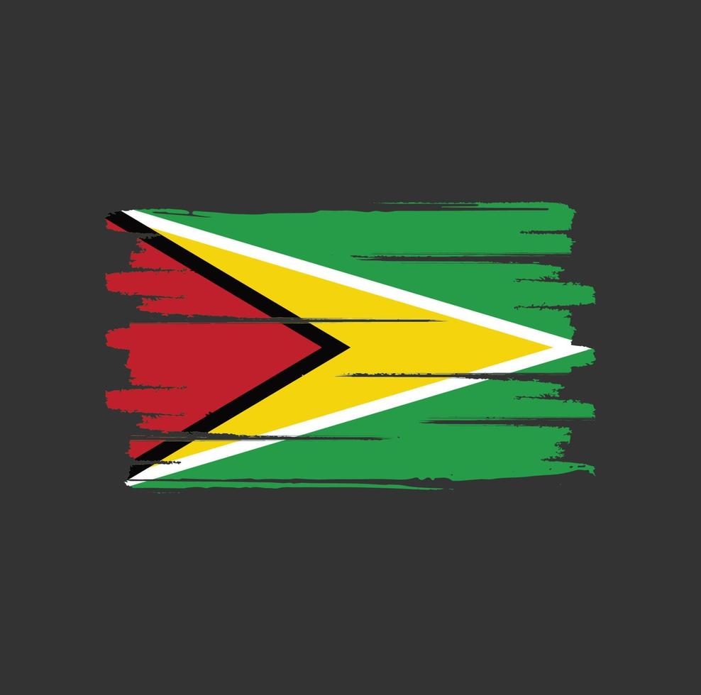 guyana flagga penseldrag vektor