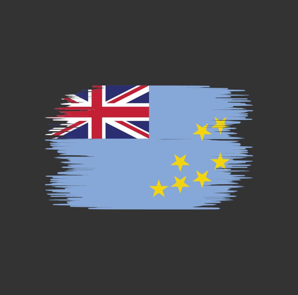 Tuvalu-Flaggen-Pinselstrich. Nationalflagge vektor