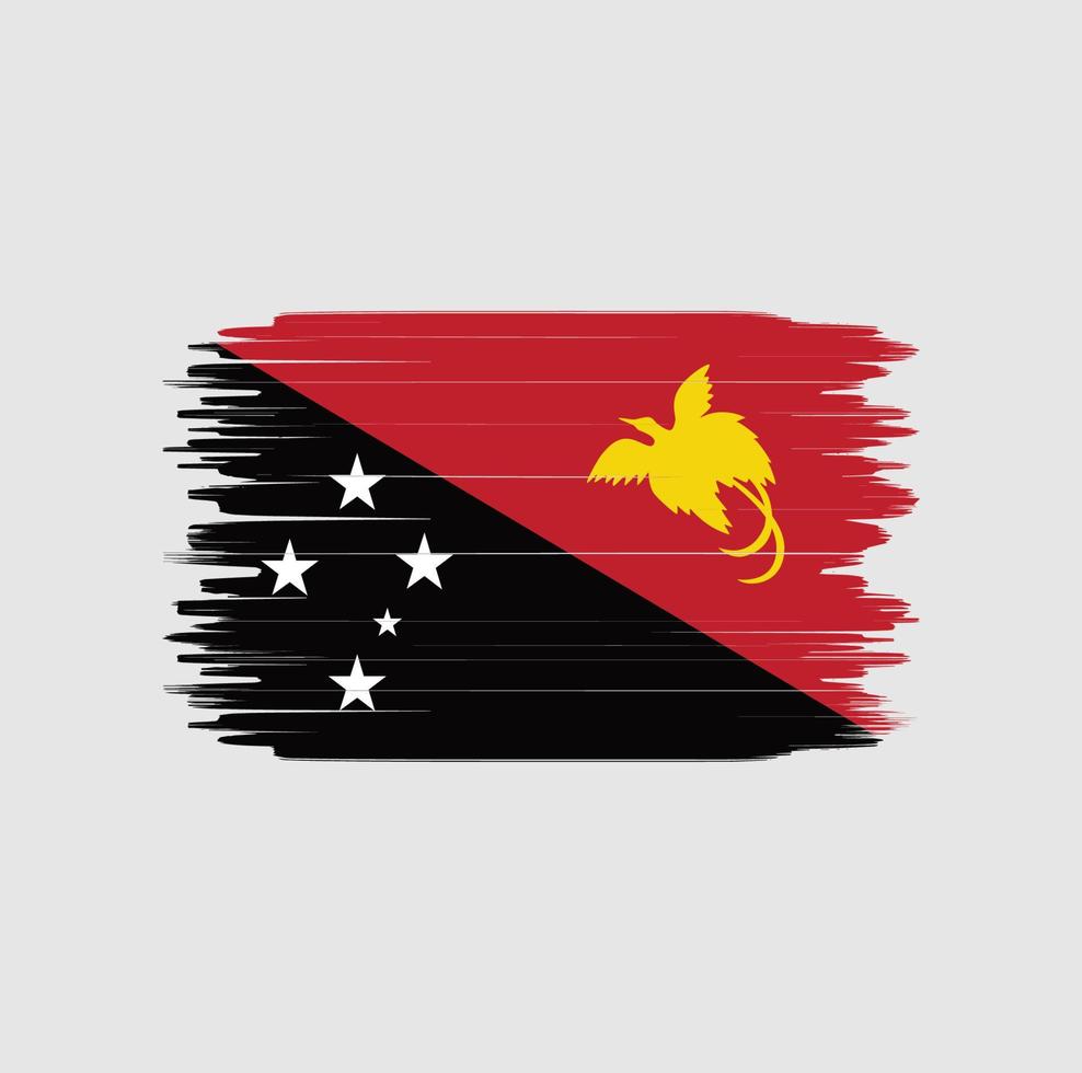 Papua Nya Guineas flagga penseldrag. National flagga vektor