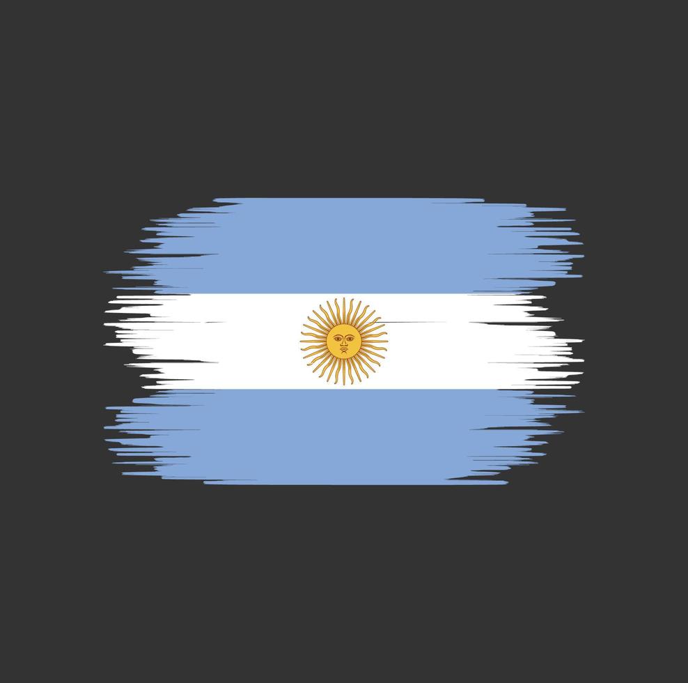 argentina flagga penseldrag. National flagga vektor