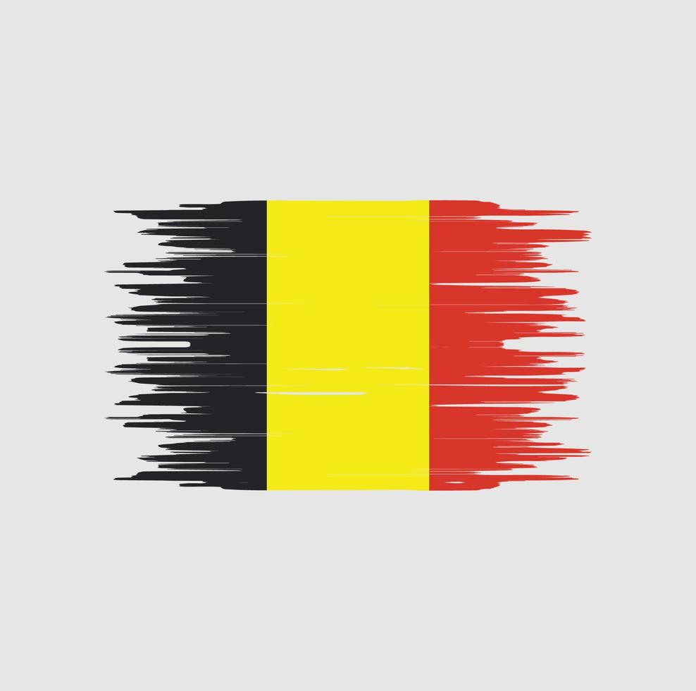 belgische flagge pinselstrich. Nationalflagge vektor