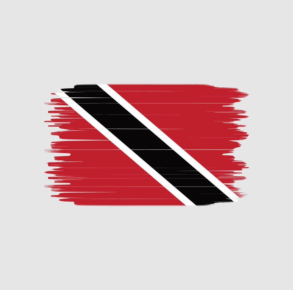 trinidad und tobago flagge pinselstrich. Nationalflagge vektor