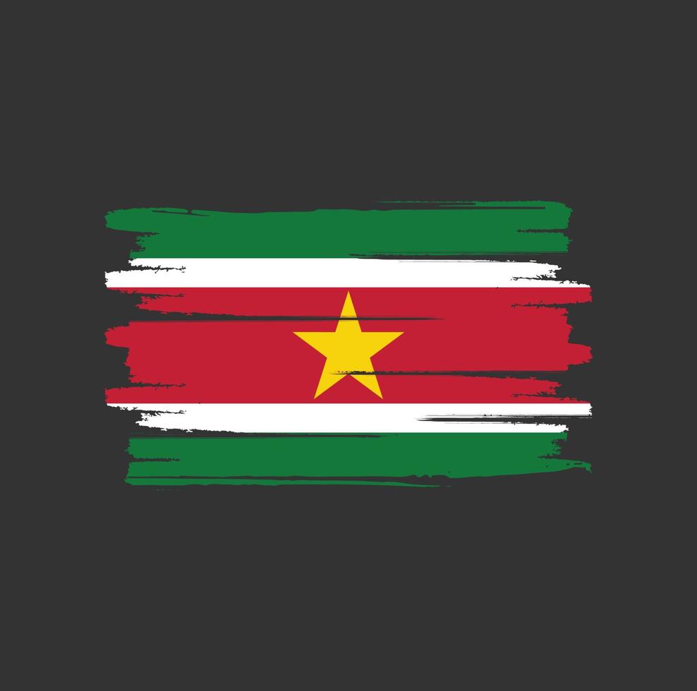 Pinselstriche der Surinam-Flagge vektor