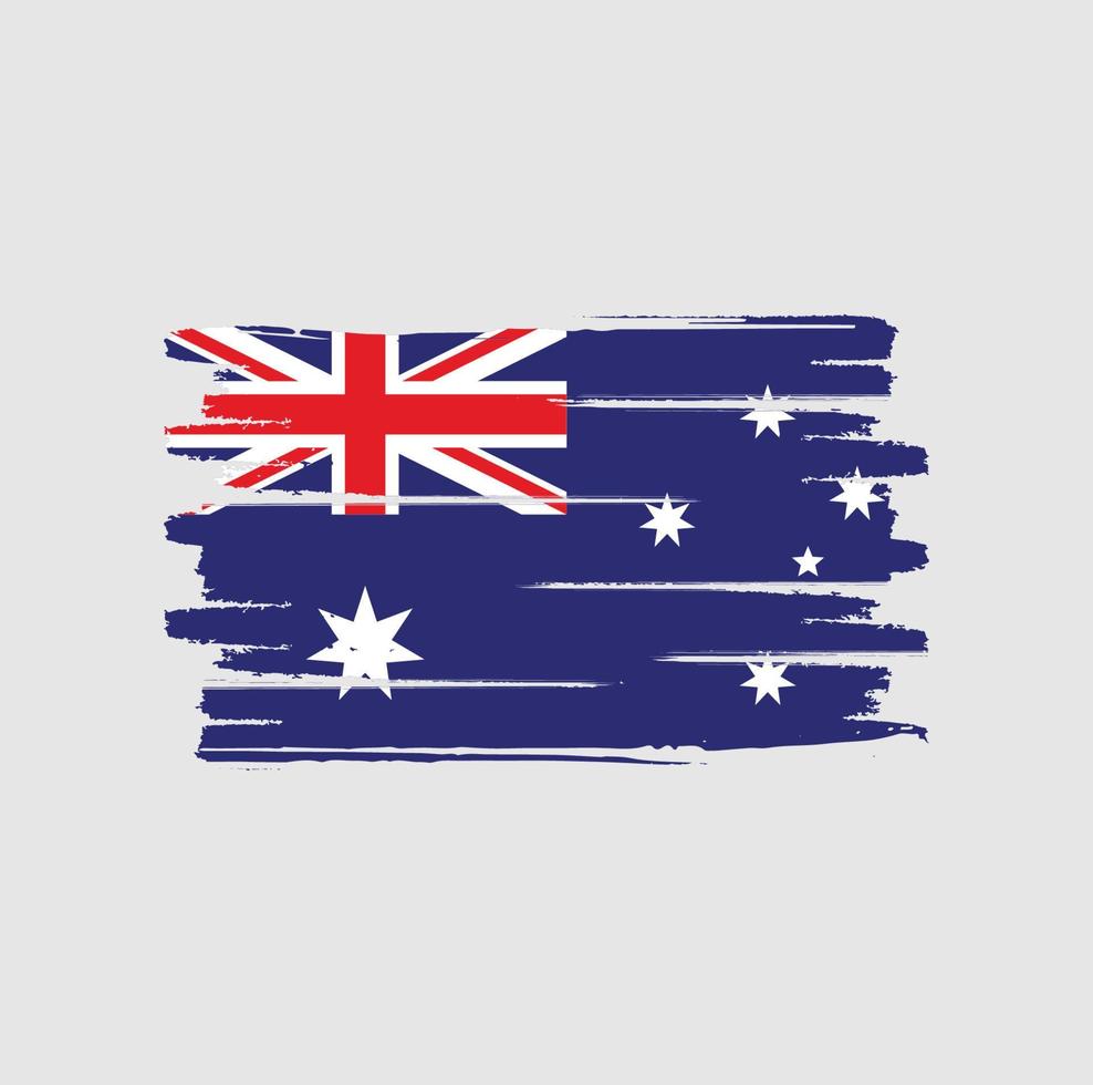 Pinselstriche der australischen Flagge vektor