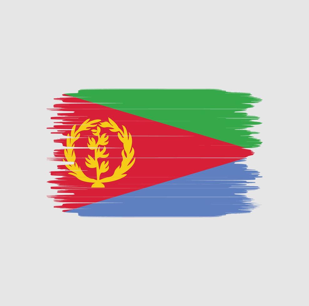 eritrea flag pinselstrich. Nationalflagge vektor