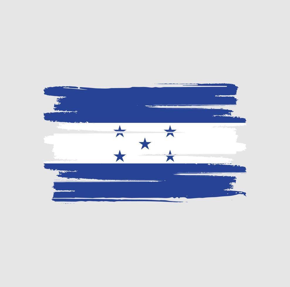 honduras flagga penseldrag vektor