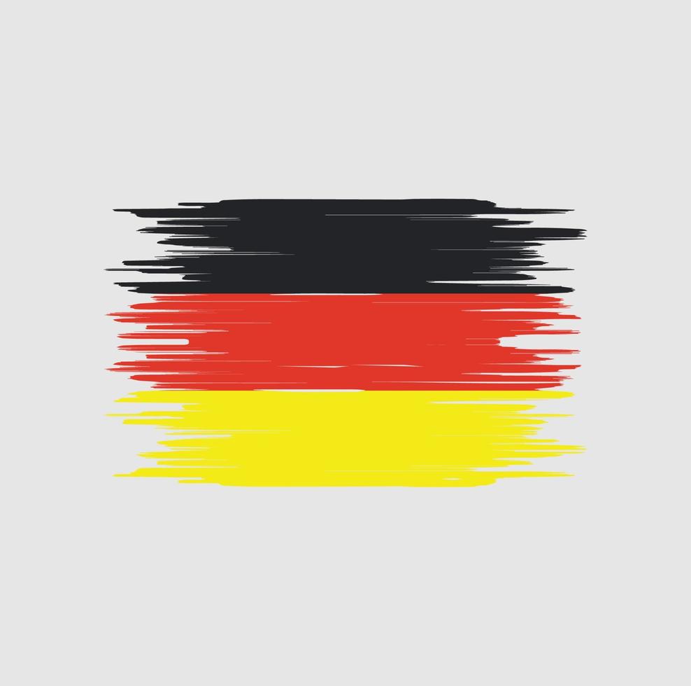 deutschland flagge pinselstrich. Nationalflagge vektor