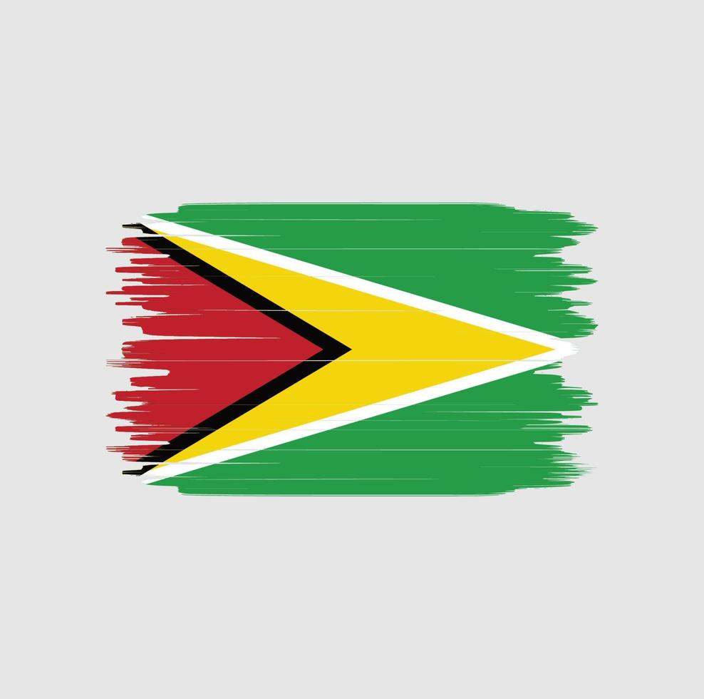 Guyana-Flaggen-Pinselstrich. Nationalflagge vektor