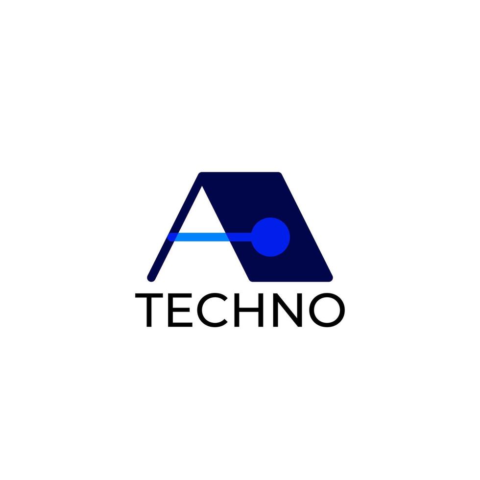 tech logotyp en abstrakt platt modern vektor