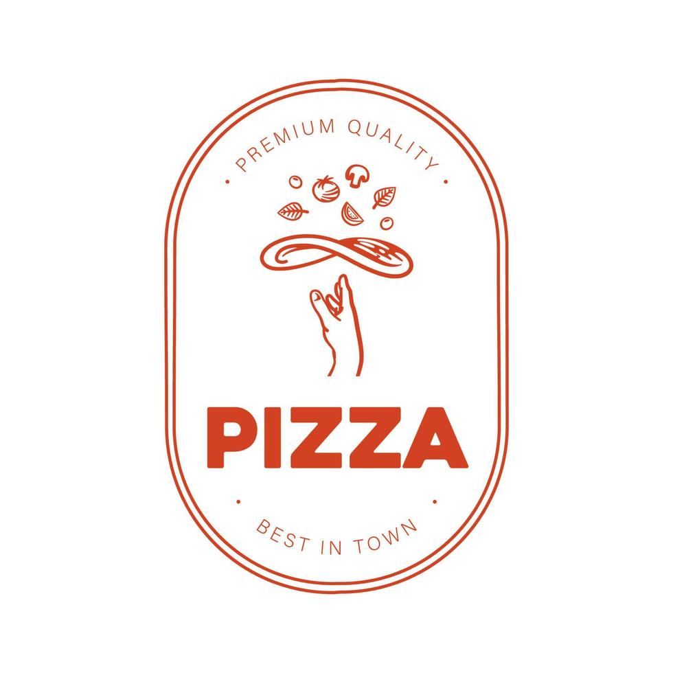 inspiration för design av logotyp för western pizza maskot vektor