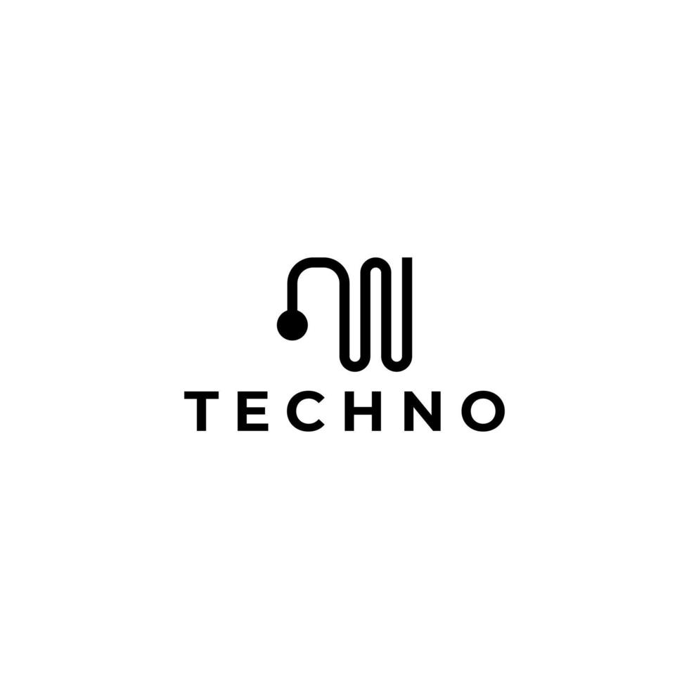 Tech-Logo abstrakt flach modern vektor