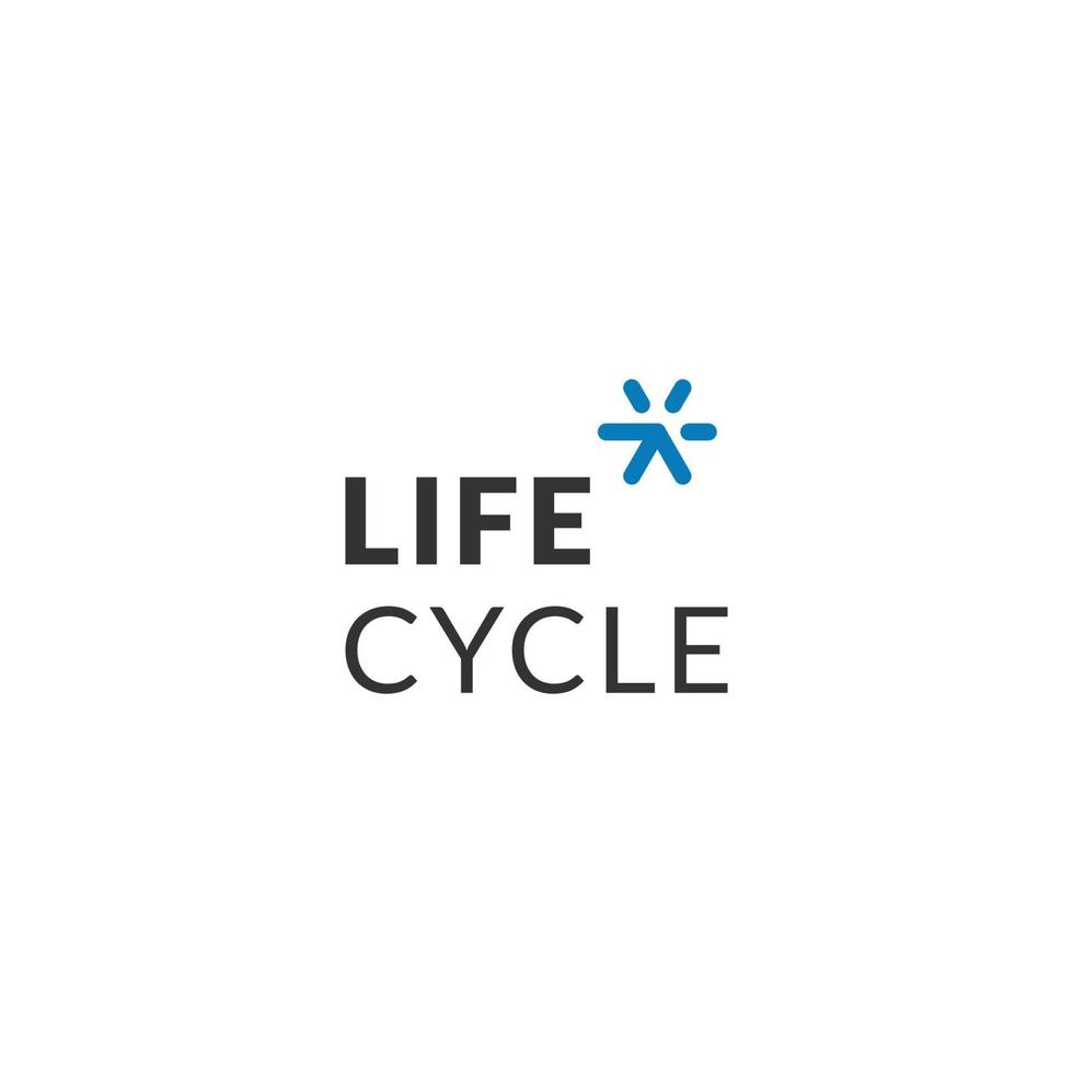 Lebenszyklus-Logo-Konzept vektor