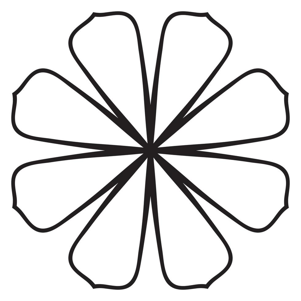 söt mandala. dekorativa runda doodle blomma isolerad på vit bakgrund. geometrisk dekorativ prydnad i etnisk orientalisk stil. vektor