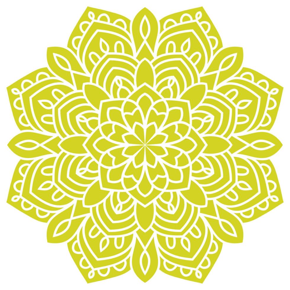 söt färgglad mandala. dekorativa runda doodle blomma isolerad på vit bakgrund. geometrisk dekorativ prydnad i etnisk orientalisk stil. vektor