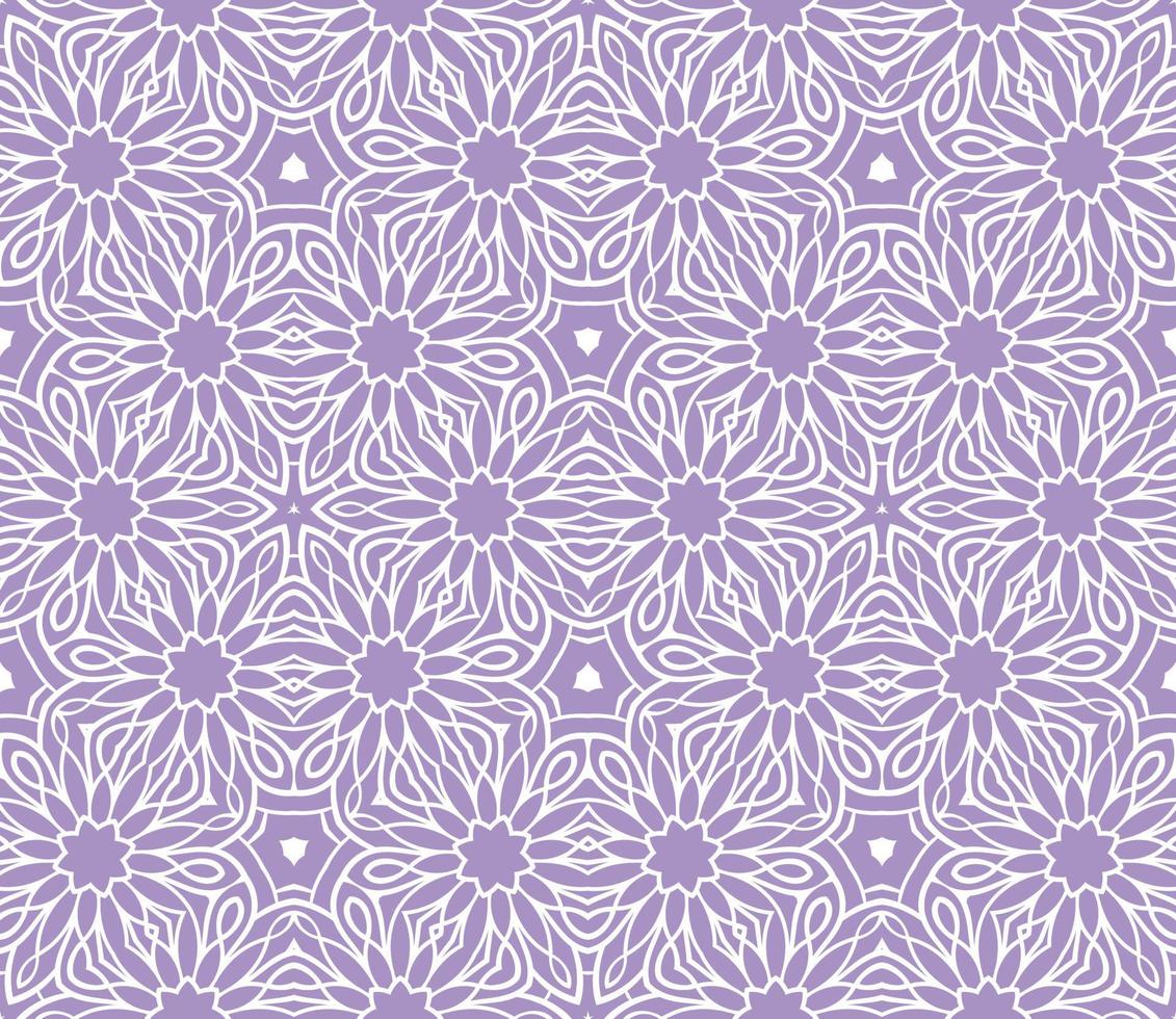 fantasi seamless mönster med dekorativa mandala. abstrakt rund doodle blomma bakgrund. blommig geometrisk cirkel. vektor