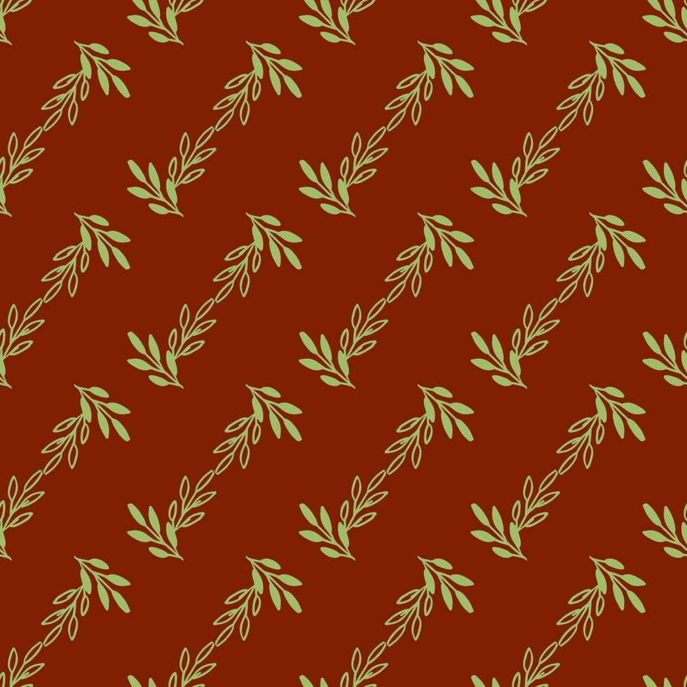 Vektor nahtlose Muster lässt goldrote Farbe, botanische Blumendekoration Textur. Tapetenhintergrund