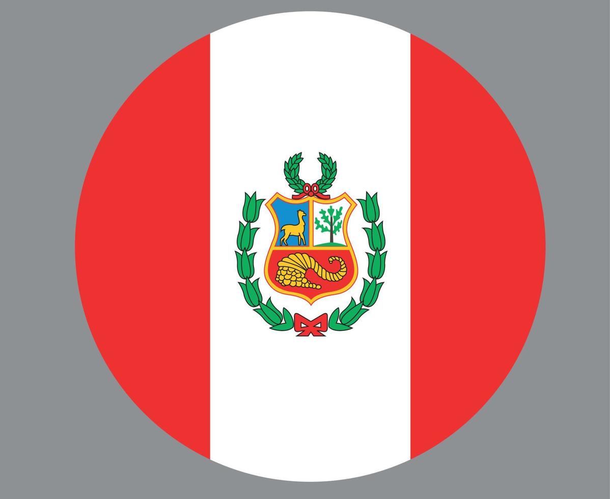 Peru Flagge nationales Europa Emblem Symbol Vektor Illustration abstraktes Gestaltungselement