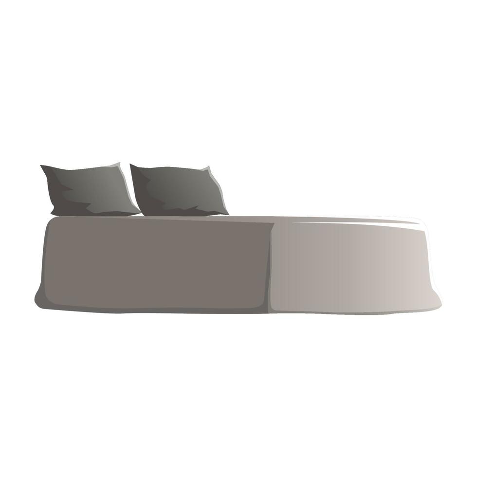 ClipArt av säng med tecknad design vektor