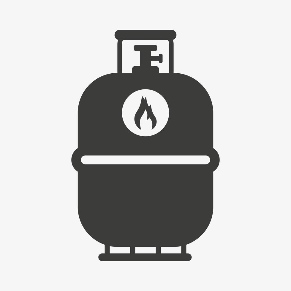 gas cylinder vektor ikon isolerad på vit bakgrund. propangas tank illustration