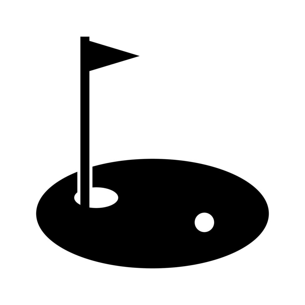 Golf-Symbol. Vektor-Illustration isoliert auf weißem Hintergrund vektor