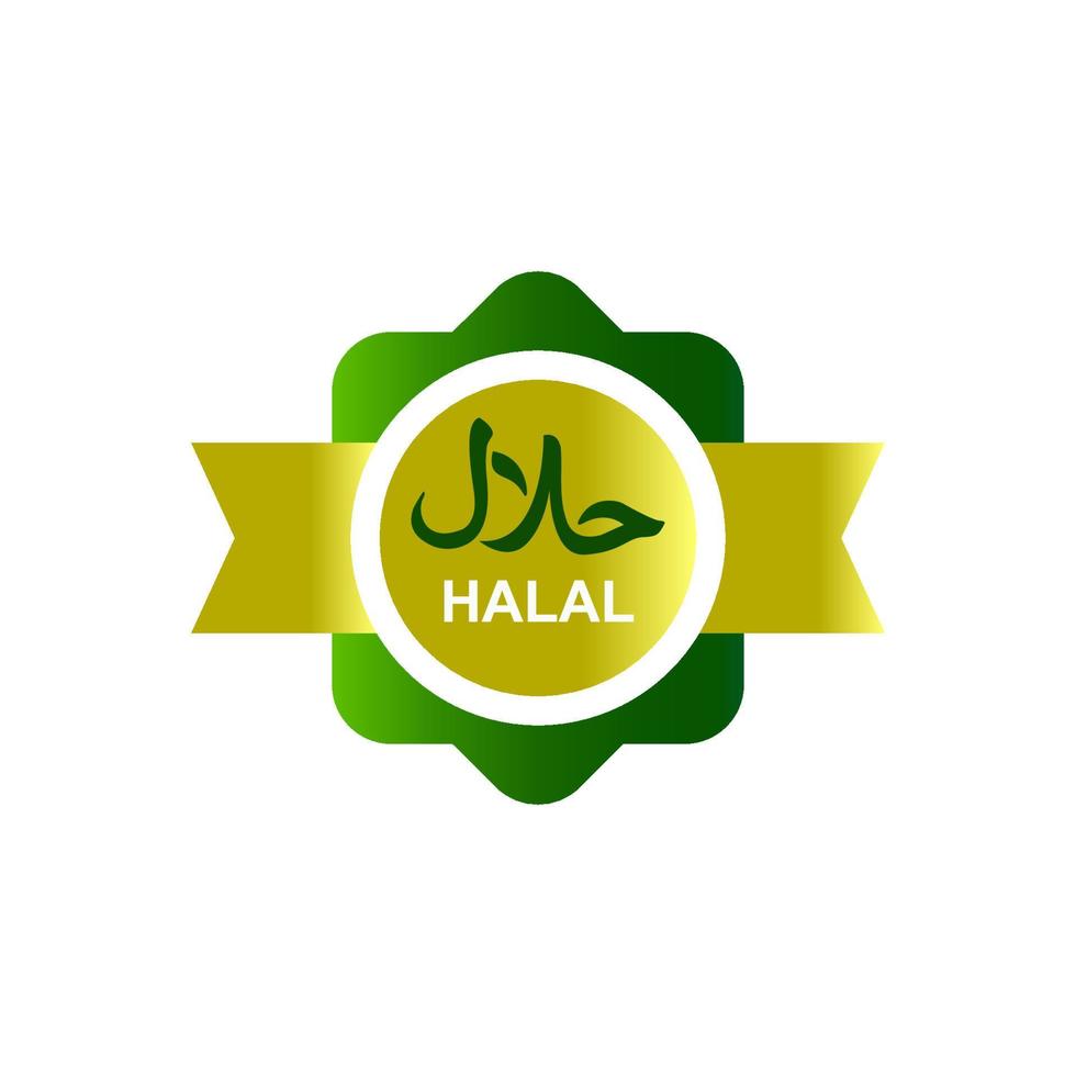 halal-lebensmitteletikettenschablonenvektor vektor